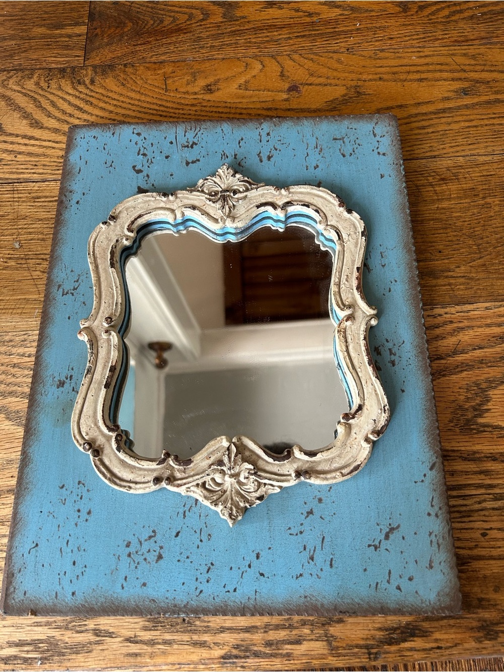 Hobby Lobby Distressed Shabby Chic Square Wood Mirror